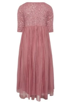 LUXE Curve Dark Pink Sequin Hand Embellished Maxi Dress 11 LUXE Curve Dark Pink Sequin Hand Embellished Maxi Dress -Luna Looks Zone 398e8be4 fa47 45 161986 Y