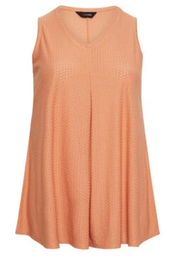 YOURS Curve Orange Pointelle Vest Top -Luna Looks Zone 39f00fa1 b5df 47 301842 X