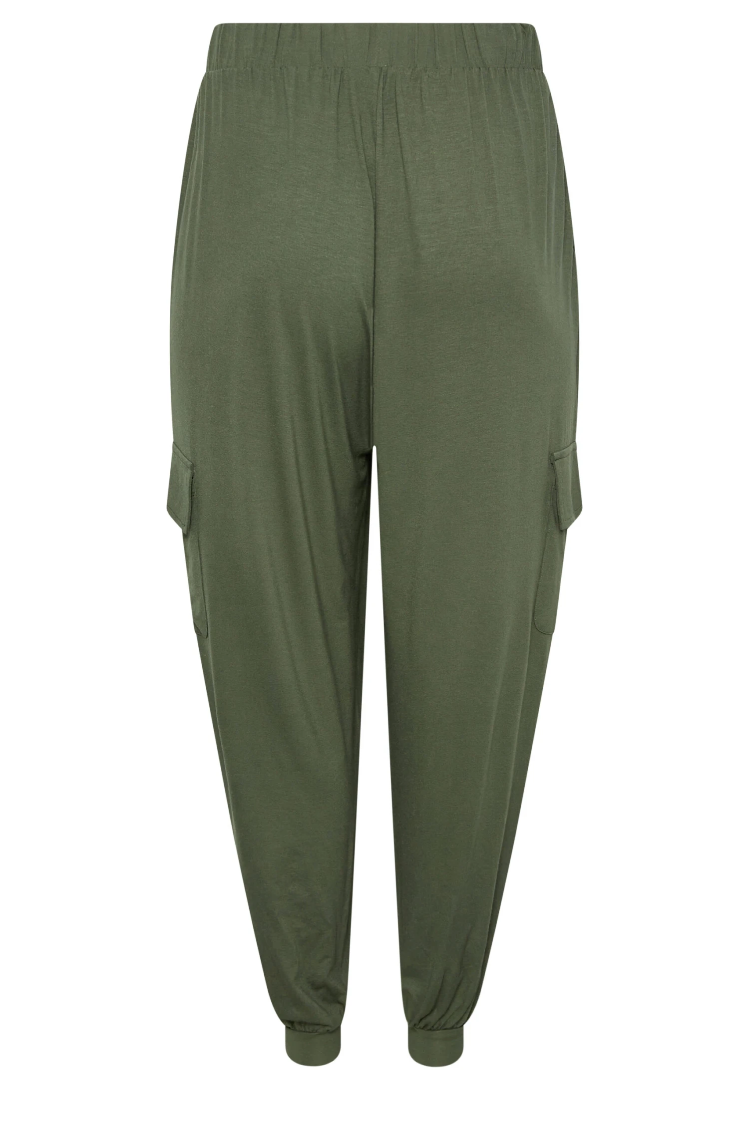 YOURS Curve Khaki Green Harem Joggers 4 YOURS Curve Khaki Green Harem Joggers - Image 4