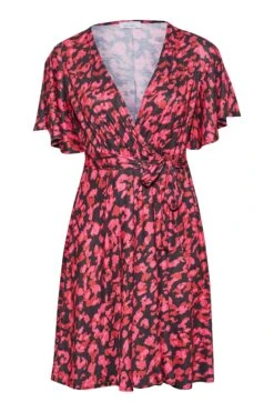 YOURS LONDON Curve Red Animal Print Wrap Dress -Luna Looks Zone 3a669154 5a6e 4e 161789 X