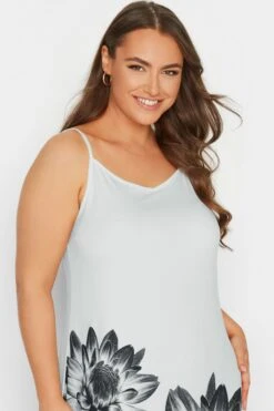 YOURS Curve White Floral Print Colour Block Maxi Dress 8 YOURS Curve White Floral Print Colour Block Maxi Dress -Luna Looks Zone 3abcd113 e104 49 301028 D