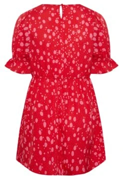 YOURS Curve Red Polka Dot Print Blouse -Luna Looks Zone 3b6d3129 bac8 4d 131781 Y