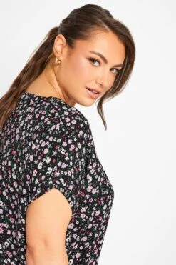 YOURS Curve Black Ditsy Print Shift Dress -Luna Looks Zone 3c027e42 8c41 49 137526 D