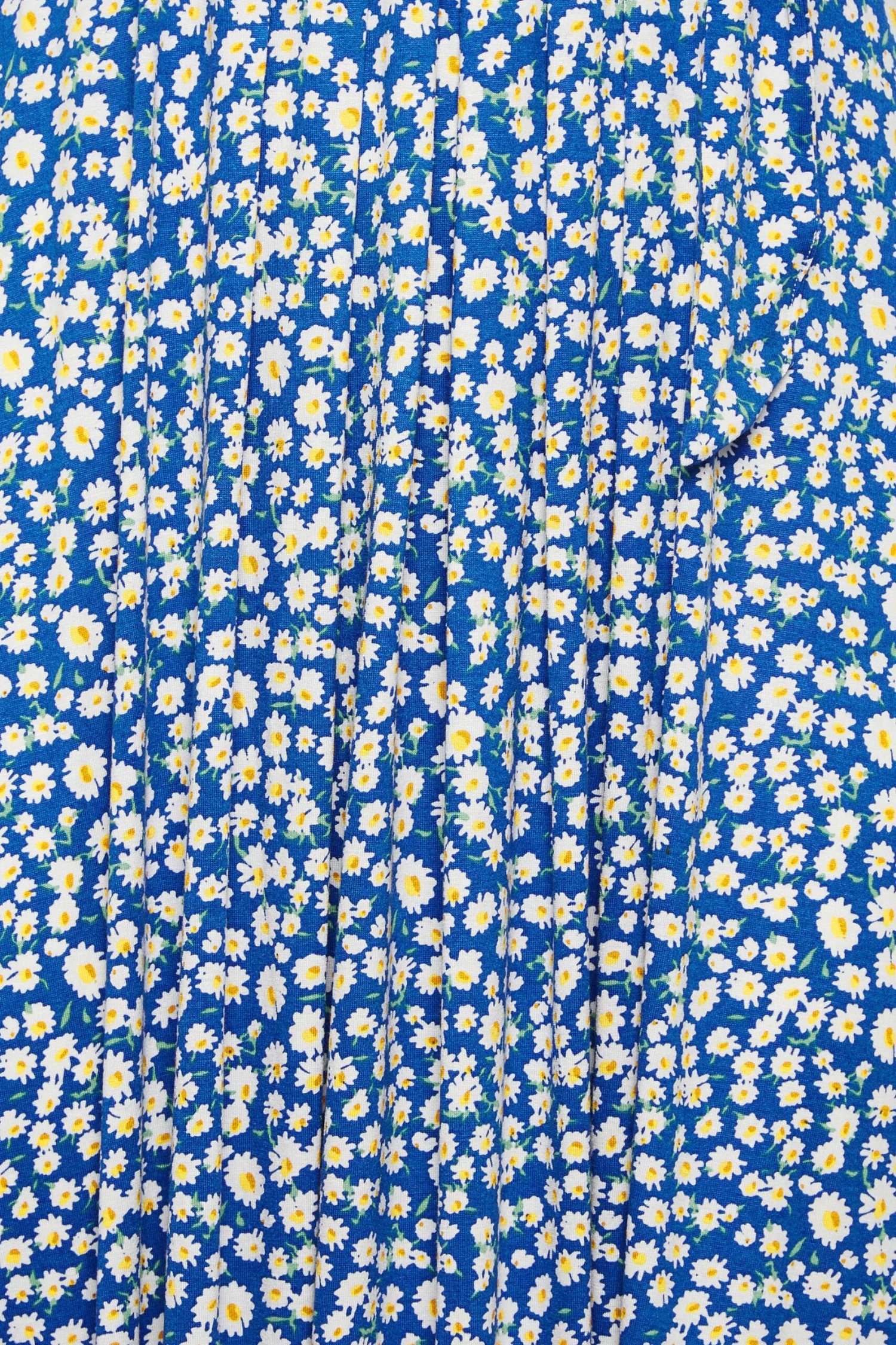 YOURS Curve Blue Ditsy Floral Wrap Dress 4 YOURS Curve Blue Ditsy Floral Wrap Dress - Image 4