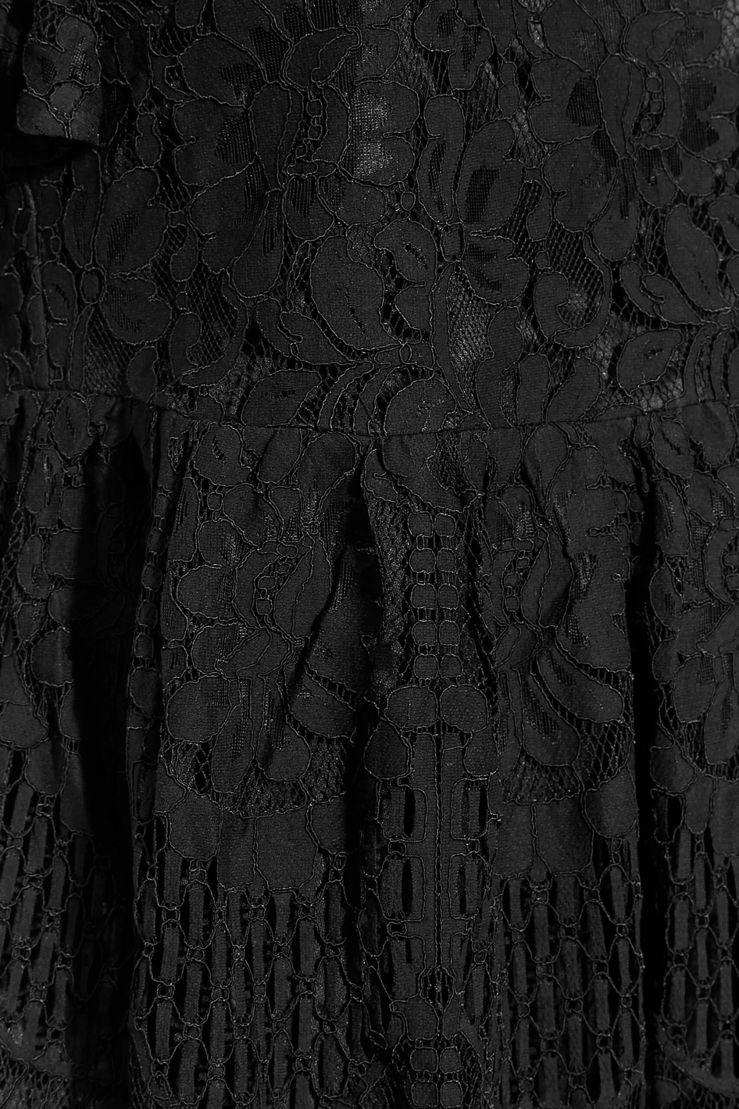 YOURS LONDON Curve Black Cold Shoulder Lace Top 4 YOURS LONDON Curve Black Cold Shoulder Lace Top - Image 4