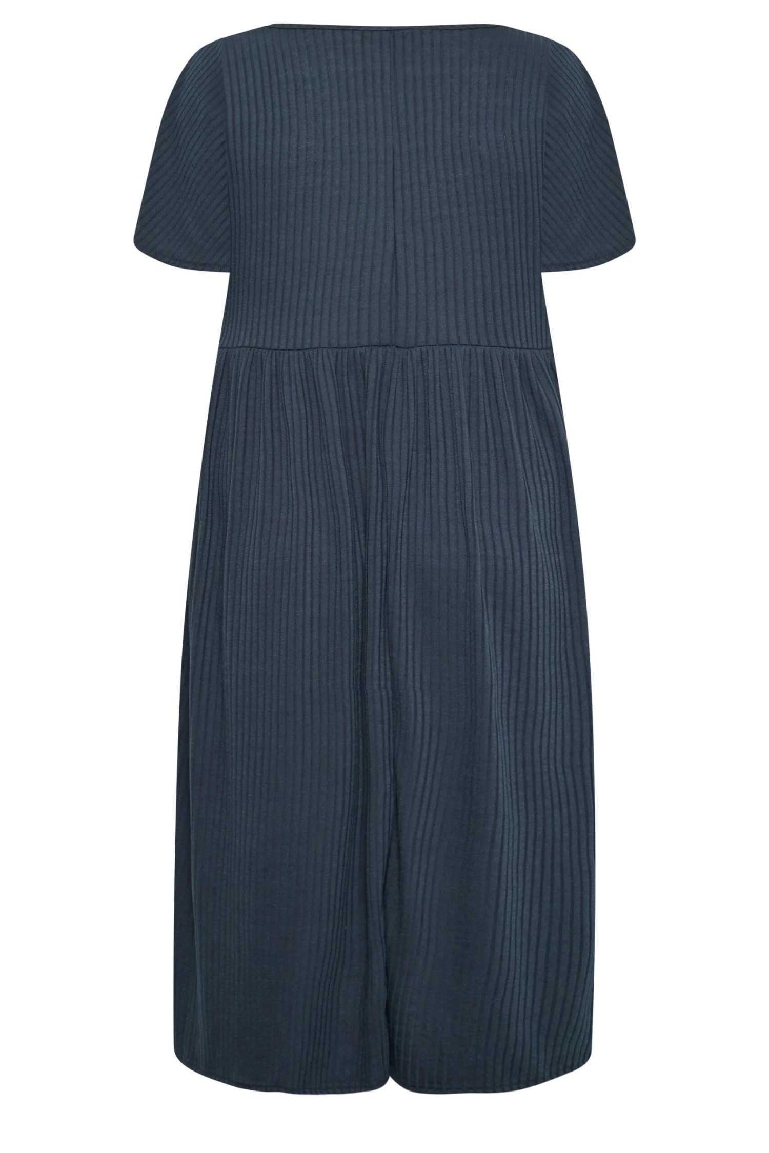 LIMITED COLLECTION Curve Blue Ribbed Square Neck Midi Dress 6 LIMITED COLLECTION Curve Blue Ribbed Square Neck Midi Dress - Image 6