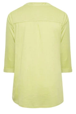 YOURS Curve Lime Green Half Placket Blouse -Luna Looks Zone 3d23f13a 8213 4e 174291 Y