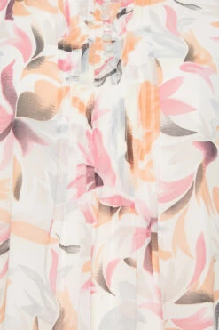 YOURS Curve Orange Floral Pintuck Sleeveless Blouse -Luna Looks Zone 3f54a5ce 7a7a 4e 330094 Z