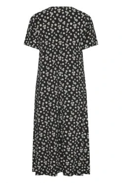 LIMITED COLLECTION Curve Black Daisy Pleat Front Maxi Dress -Luna Looks Zone 404fe564 383f 4e 214475 Y