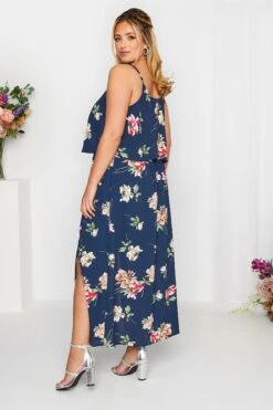 YOURS LONDON Curve Navy Blue Floral Overlay Maxi Dress 9 YOURS LONDON Curve Navy Blue Floral Overlay Maxi Dress -Luna Looks Zone 406e1ac7 df95 4e 161945 D