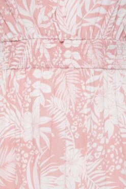 YOURS Curve Pink Tropical Print Bardot Maxi Dress -Luna Looks Zone 40dfb641 ff15 42 137325 Z