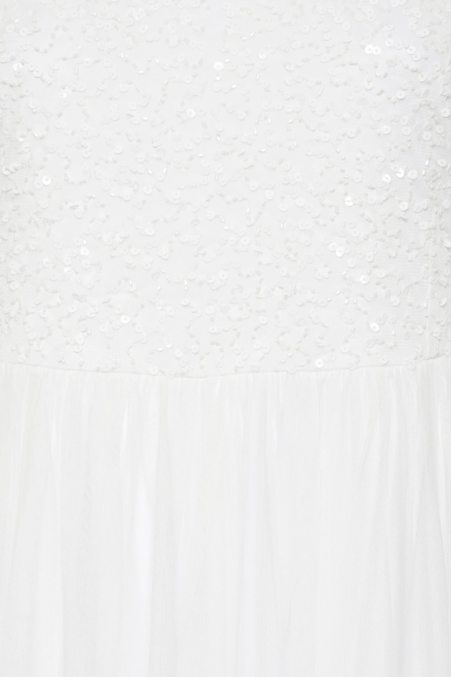 LUXE Curve White Sequin Hand Embellished Bridal Maxi Dress 4 LUXE Curve White Sequin Hand Embellished Bridal Maxi Dress - Image 4