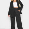 YOURS Curve Black Wide Leg Trousers