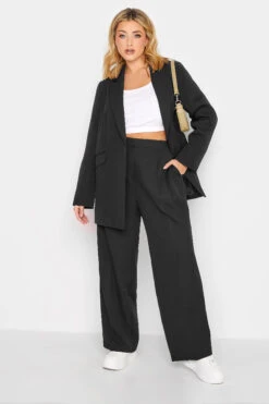 YOURS Curve Black Wide Leg Trousers