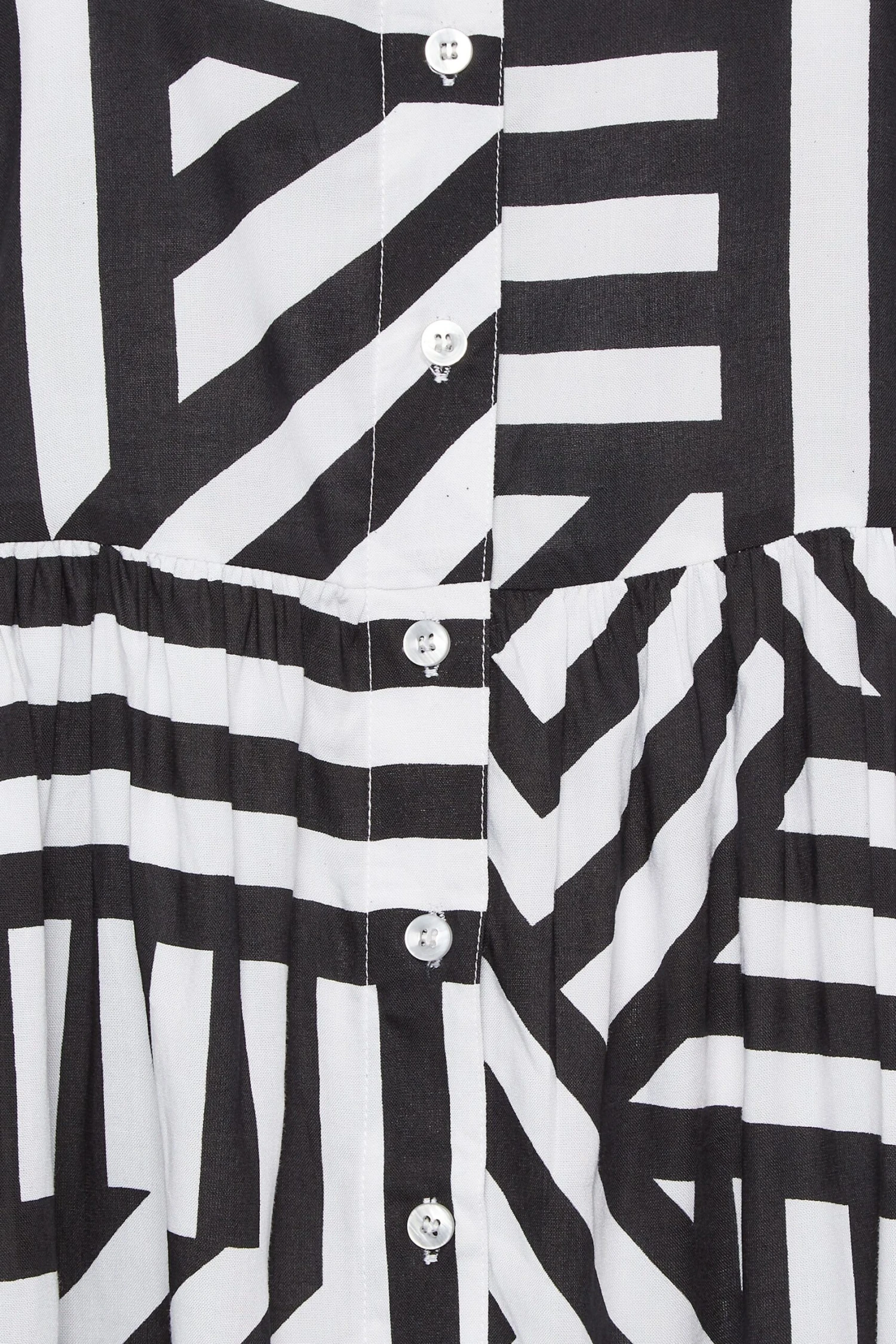 YOURS Curve Black Stripe Button Through Dress 4 YOURS Curve Black Stripe Button Through Dress - Image 4