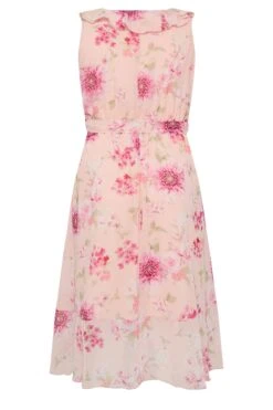 YOURS LONDON Curve Pink Floral Print Double Ruffle Wrap Dress 11 YOURS LONDON Curve Pink Floral Print Double Ruffle Wrap Dress -Luna Looks Zone 4358a319 3695 4c 162054 Y