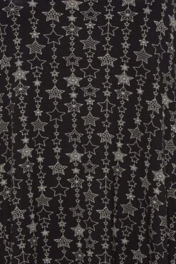 YOURS Curve Black Star Print Drape Pocket Mini Dress -Luna Looks Zone 4569b5a3 e97d 46 301909 Z