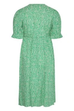 LIMITED COLLECTION Curve Green Ditsy Wrap Dress -Luna Looks Zone 472e45bd 9bf0 42 214397 Y