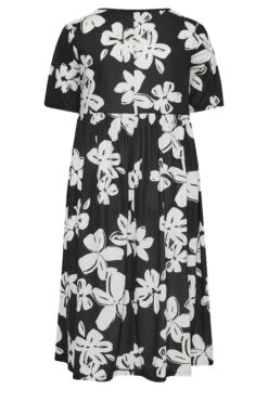 LIMITED COLLECTION Curve Black Floral Print Midaxi Smock Dress -Luna Looks Zone 48992067 a5c8 40 215725 Y