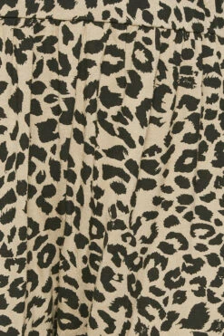 YOURS Curve Beige Brown Animal Print Cropped Harem Trousers -Luna Looks Zone 489a0a41 a61b 46 144889 Z