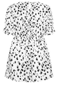 YOURS Curve White Polka Dot Print Blouse -Luna Looks Zone 49700006 4aa0 46 131780 Y