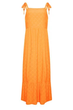 YOURS Curve Bright Orange Broderie Anglaise Maxi Dress 10 YOURS Curve Bright Orange Broderie Anglaise Maxi Dress -Luna Looks Zone 497cd27a ce3e 4c 137536 X