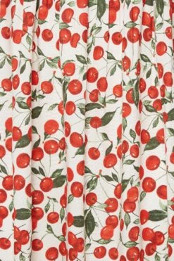 LIMITED COLLECTION Curve White Cherry Print Frill Maxi Dress -Luna Looks Zone 499f0529 b1be 40 215683 Z