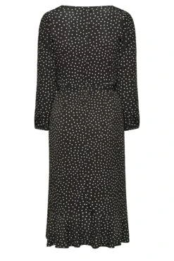 YOURS LONDON Curve Black Polkadot Ruffle Wrap Dress -Luna Looks Zone 4a9fcde8 6664 4f 161799 Y