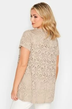 YOURS Curve 2 PACK Khaki Green Broderie Swing Tops -Luna Looks Zone 4ab014ce 62c8 48 320723 C