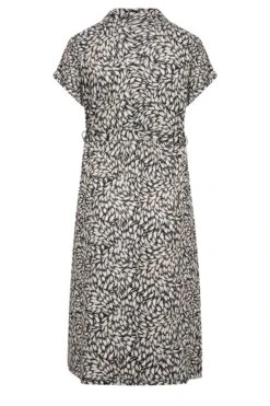 YOURS Curve Black Leaf Print Split Hem Shirt Dress -Luna Looks Zone 4b0d3195 8be1 45 302076 Y