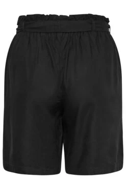 YOURS Curve Black Paperbag Waist Shorts -Luna Looks Zone 4b10649e 68d3 4d 144803 Y
