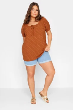 YOURS Curve Orange Gypsy Dobby Top