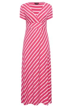 YOURS Curve Pink Stripe Swing Maxi Dress -Luna Looks Zone 4c61d69e 672c 46 301018 X