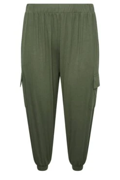 YOURS Curve Khaki Green Harem Cropped Joggers -Luna Looks Zone 4ce2bfec e177 42 144872 X