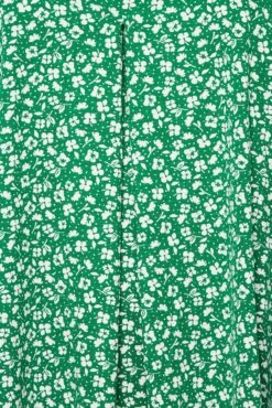 YOURS Curve Green Floral Print Pleat Front Vest Top -Luna Looks Zone 4d563e04 f21b 4e 302068 Z