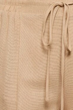 YOURS Curve Stone Brown Linen Look Culottes -Luna Looks Zone 4f8055e4 2b59 46 144766 Z