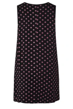 YOURS Curve Black Back Polka Dot Print Vest Top -Luna Looks Zone 4f8f414e 531b 4c 302248 Y