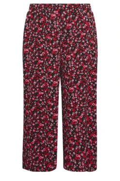 YOURS Curve Red Floral Midaxi Culottes -Luna Looks Zone 4fc31a48 5e06 40 144763 X