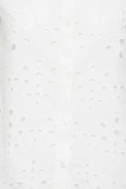 YOURS PETITE Curve White Broderie Anglaise Short Sleeve Shirt -Luna Looks Zone 51a87694 59db 4f 174516 Z