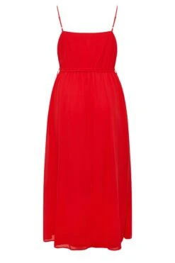 YOURS LONDON Curve Red Ruffle Wrap Dress -Luna Looks Zone 51f8a423 406d 4f 161888 YR