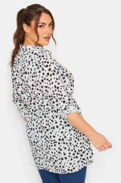YOURS Curve White Dalmatian Print Utility Tunic Shirt 8 YOURS Curve White Dalmatian Print Utility Tunic Shirt -Luna Looks Zone 531019f8 8d7d 4c 131937 C