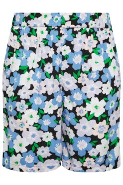YOURS Curve Blue Floral Woven Shorts -Luna Looks Zone 5323b0f1 95e7 45 144797 X