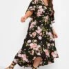 YOURS Curve Black Floral Maxi Dress