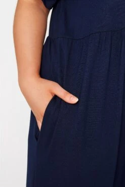 LIMITED COLLECTION Curve Navy Throw On Maxi Dress -Luna Looks Zone 55015202 ec2b 4c 214197 D
