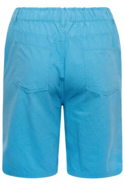 YOURS Curve Blue Cotton Shorts -Luna Looks Zone 55c77085 ef4c 4c 144790 Y