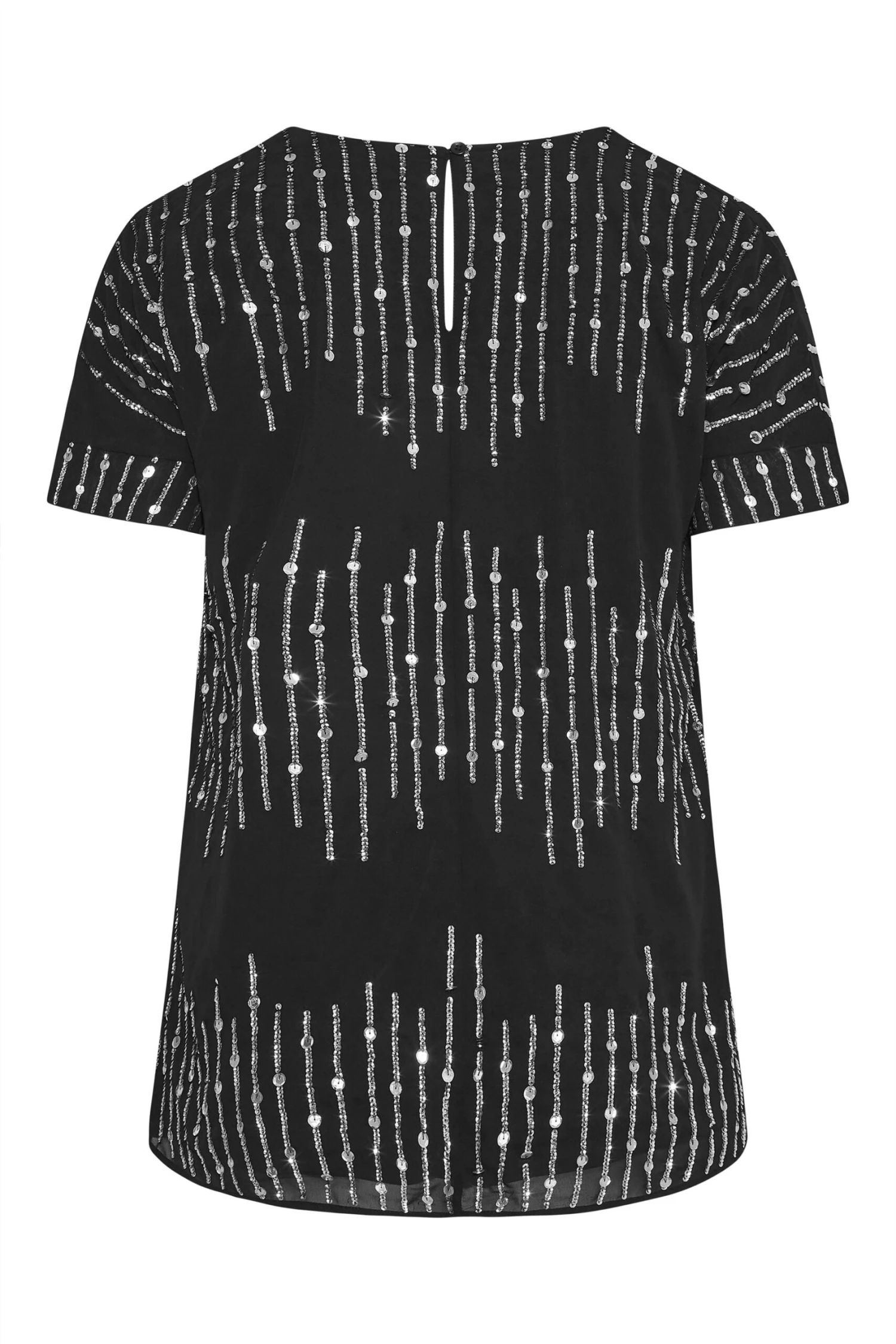 LUXE Curve Black Sequin Hand Embellished Top 5 LUXE Curve Black Sequin Hand Embellished Top - Image 5