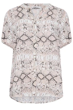 YOURS Curve Ivory White Snake Print Button Through Shirt 10 YOURS Curve Ivory White Snake Print Button Through Shirt -Luna Looks Zone 56fa1fc8 6dab 4e 131950 X