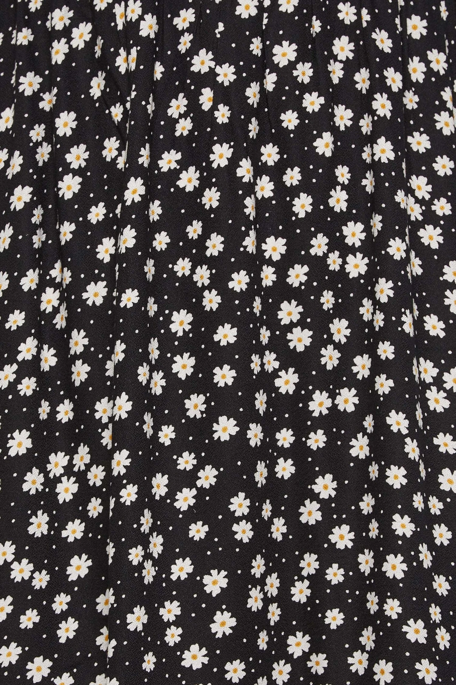 YOURS Curve Black Daisy Print High Low Wrap Dress 4 YOURS Curve Black Daisy Print High Low Wrap Dress - Image 4