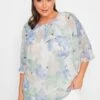 YOURS Curve Blue Floral Blouse