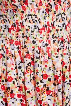 YOURS Curve Red Floral Bardot Maxi Dress -Luna Looks Zone 5804f551 0cc2 4e 137095 Z